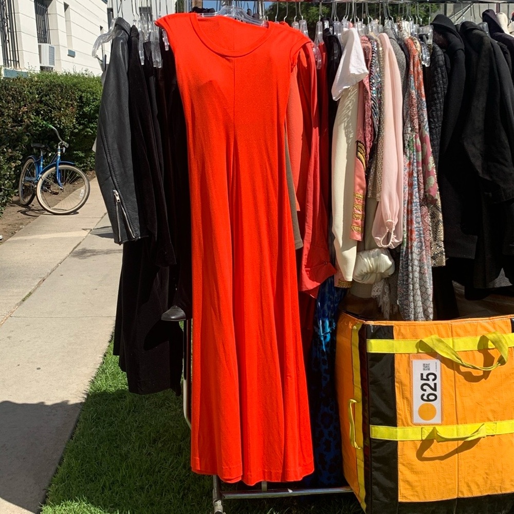✨🫶🏽Vintage Vibrant Orange Long Dress🫶🏽✨